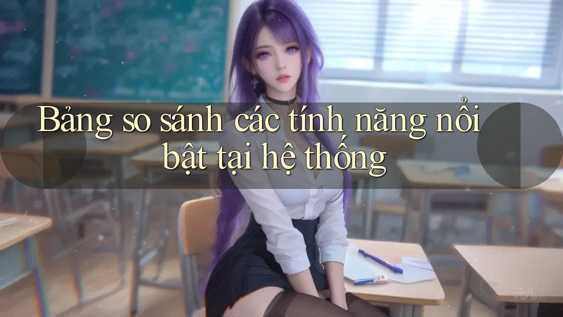 Bảng so sánh các tính năng nổi bật tại hệ thống