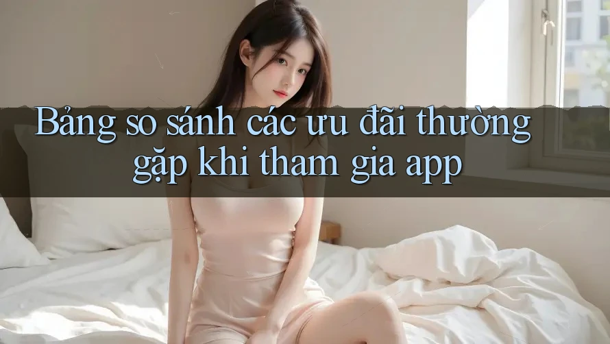 Bảng so sánh các ưu đãi thường gặp khi tham gia app