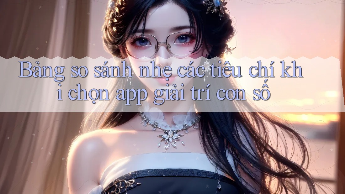 Bảng so sánh nhẹ các tiêu chí khi chọn app giải trí con số